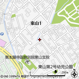 北海道函館市東山1丁目4-30周辺の地図
