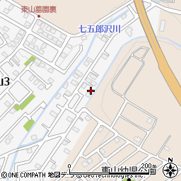 北海道函館市東山3丁目36-9周辺の地図