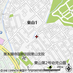 北海道函館市東山1丁目4-21周辺の地図