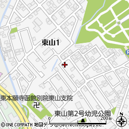 北海道函館市東山1丁目4-20周辺の地図