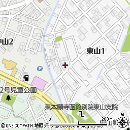 北海道函館市東山1丁目13-1周辺の地図