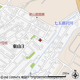 北海道函館市東山3丁目25-3周辺の地図