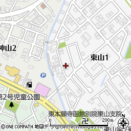 北海道函館市東山1丁目13-4周辺の地図