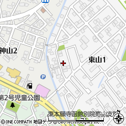 北海道函館市東山1丁目13周辺の地図