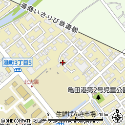 亀田港第3街区公園周辺の地図