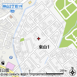 北海道函館市東山1丁目周辺の地図
