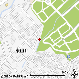 北海道函館市東山1丁目25周辺の地図