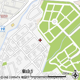 北海道函館市東山1丁目25-17周辺の地図