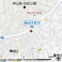 函館神山郵便局周辺の地図