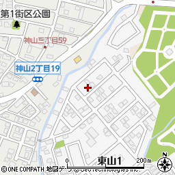 北海道函館市東山1丁目20-15周辺の地図