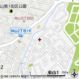北海道函館市東山1丁目20-1周辺の地図