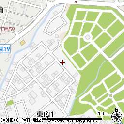 北海道函館市東山1丁目25-20周辺の地図