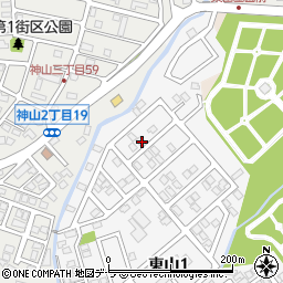 北海道函館市東山1丁目20-14周辺の地図