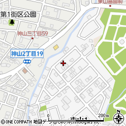 北海道函館市東山1丁目20-3周辺の地図