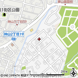 北海道函館市東山1丁目20周辺の地図