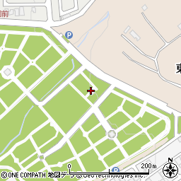 函館市　東山墓園管理事務所周辺の地図