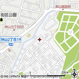 北海道函館市東山1丁目20-6周辺の地図