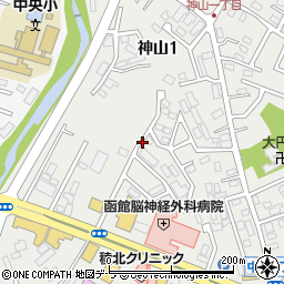 〒041-0832 北海道函館市神山の地図