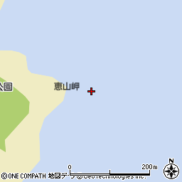 恵山岬周辺の地図