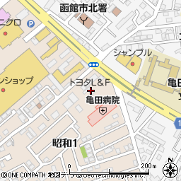 函館市　地域包括支援センター亀田周辺の地図