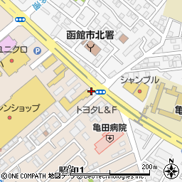 函館トヨタ　中央店周辺の地図