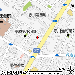 北海道新聞　販売所安田販売所美原支所周辺の地図