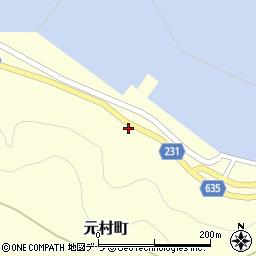北海道函館市元村町72-1周辺の地図
