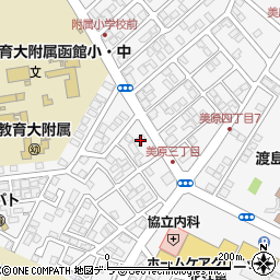 函館商工信用組合美原支店周辺の地図