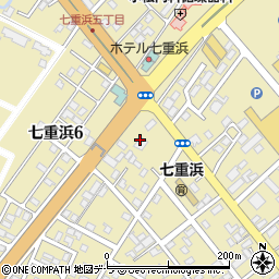 北海道新聞宮崎販売所七重浜店周辺の地図