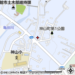 北海道函館市神山町257-49周辺の地図