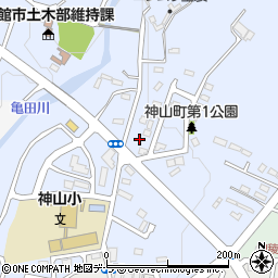 北海道函館市神山町257-48周辺の地図