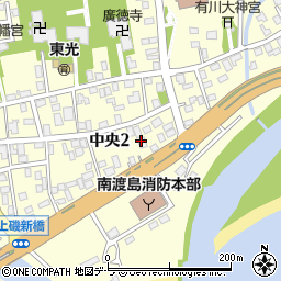 北海道北斗市中央周辺の地図