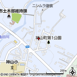 北海道函館市神山町257-36周辺の地図