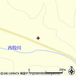 上磯厚沢部線周辺の地図