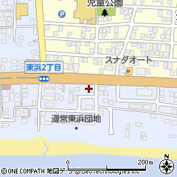 北海道北斗市東浜周辺の地図