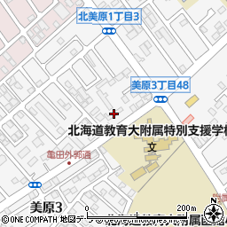 函館新聞販売所　美原・廣田販売所周辺の地図