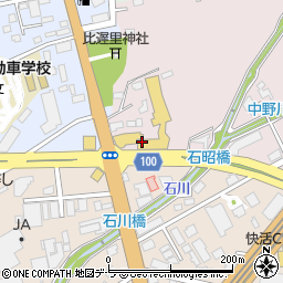 函館日産石川店周辺の地図