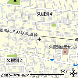 北海道北斗市久根別周辺の地図