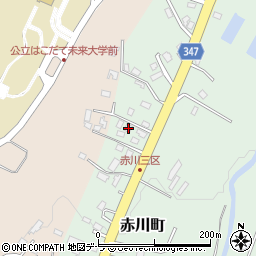 北海道函館市赤川町414-7周辺の地図