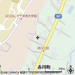 北海道函館市赤川町414-6周辺の地図