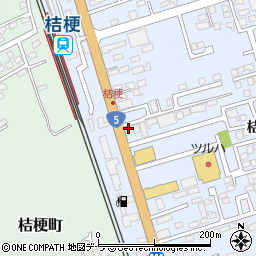 函館桔梗郵便局周辺の地図