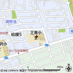 函館三育小学校周辺の地図