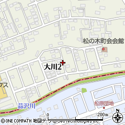 北海道亀田郡七飯町大川2丁目周辺の地図