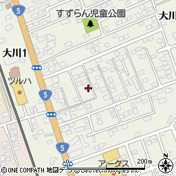 北海道亀田郡七飯町大川3丁目2-21周辺の地図