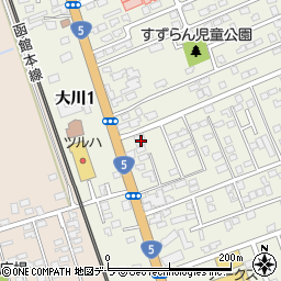 北海道亀田郡七飯町大川3丁目2-10周辺の地図