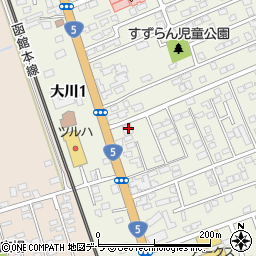渡島信用金庫赤松街道支店周辺の地図