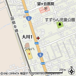 北海道亀田郡七飯町大川3丁目3-2周辺の地図