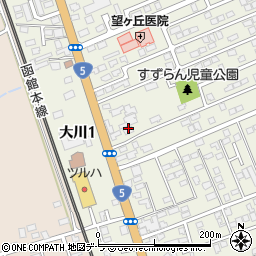 北海道亀田郡七飯町大川3丁目3-58周辺の地図
