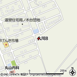 北海道亀田郡七飯町大川8丁目周辺の地図