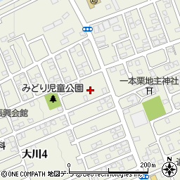 北海道七飯町（亀田郡）大川周辺の地図